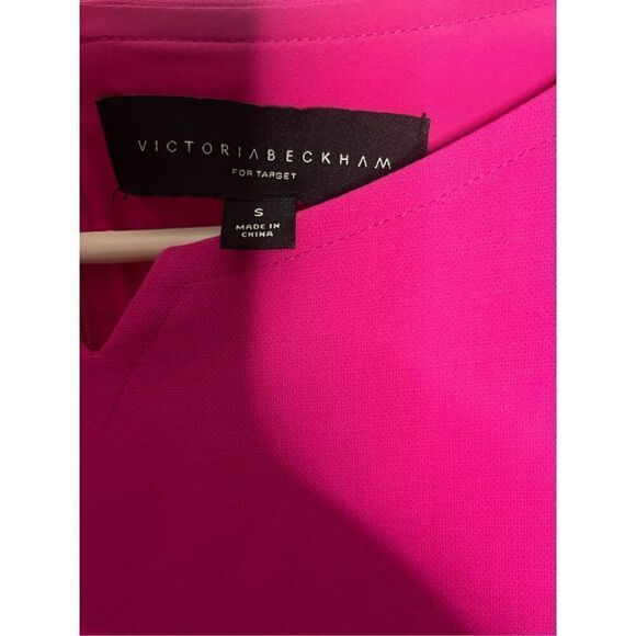 NWT Victoria Beckham Fuchsia Pink Jacquard Dress Women’s Size Small - Picture 4 of 7